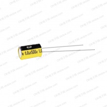 Ymin(永铭)  1UF牛角铝电解电容 1UF电容 1uF 500V 封装:直插电容 6.3x9mm PN:LKMC0902H1R0MF