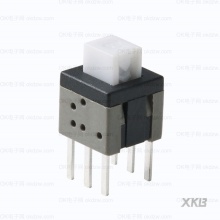  XKB(星坤) 直插按键开关 按键开关  	5.8*5.8平头插件自锁 封装:DIP PN:XKB5858-Z-75