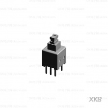 XKB(星坤) 直插按键开关 按键开关  	7*7插件自锁 蓝白黑 封装:DIP PN:XKB7070-Z