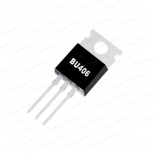 高电压开关三极管 BU406 封装：TO220 描述：NPN 7A/200V